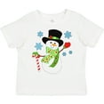 thumbnail image 3 of Inktastic Christmas Snowman in Top Hat with Candy Cane Boys or Girls Toddler T-Shirt, 3 of 5
