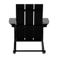 thumbnail image 6 of WestinTrends Ashore Patio Rocking Chair, All Weather Poly Lumber Plank Adirondack Rocker Chair, Modern Farmhouse Black Rocking Chairs for Porch Garden Backyard and Indoor, 6 of 10