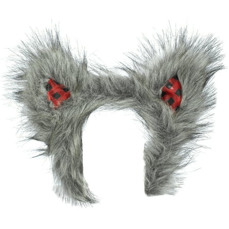 Little Red Riding Hood Wolf Ears Headband for Adults, One Size, 8 1/2 Inches