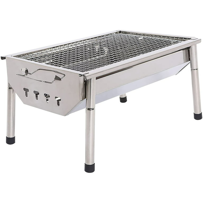 Hibachi Grill Japanese Tabletop Charcoal Grill Table Top Portable Charcoal Grill Barbecue Grill Portable Barbecue Stove with Wire Mesh Grill and