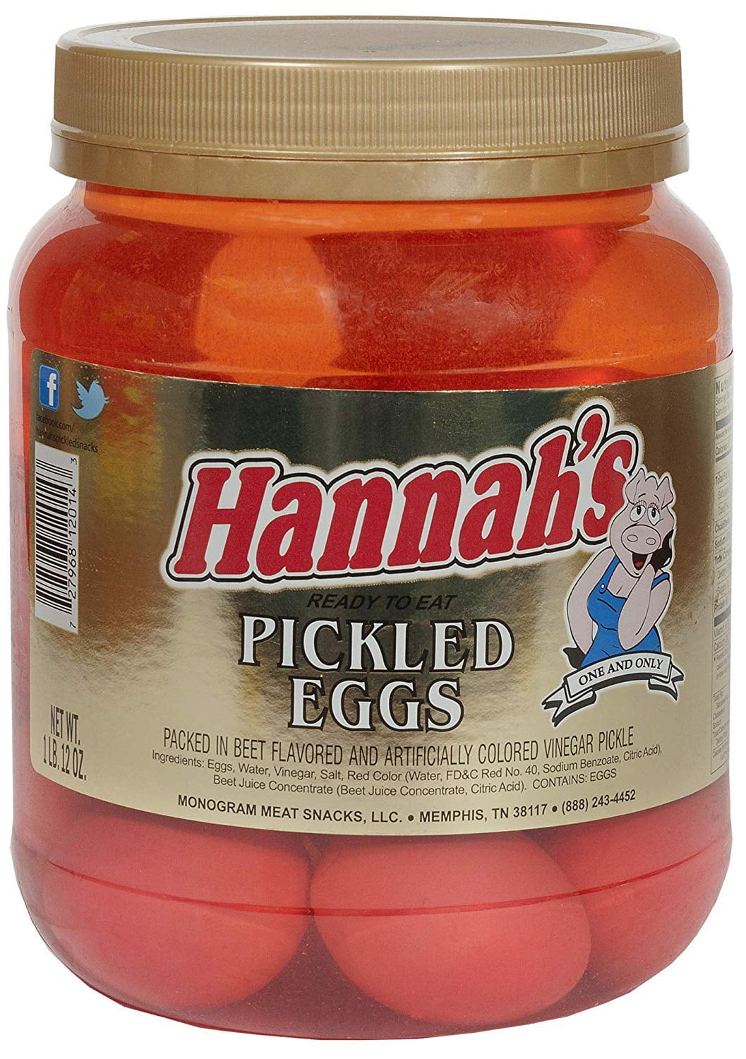 Hannah's Red Eggs, 28oz