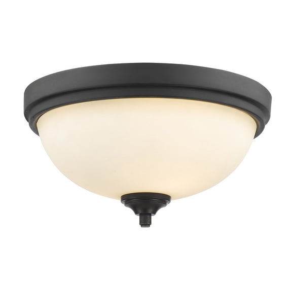 2 Light Flush Mount in Fusion Style 13 inches Wide By 7 inches High-Bronze Finish Bailey Street Home 372-Bel-1918250