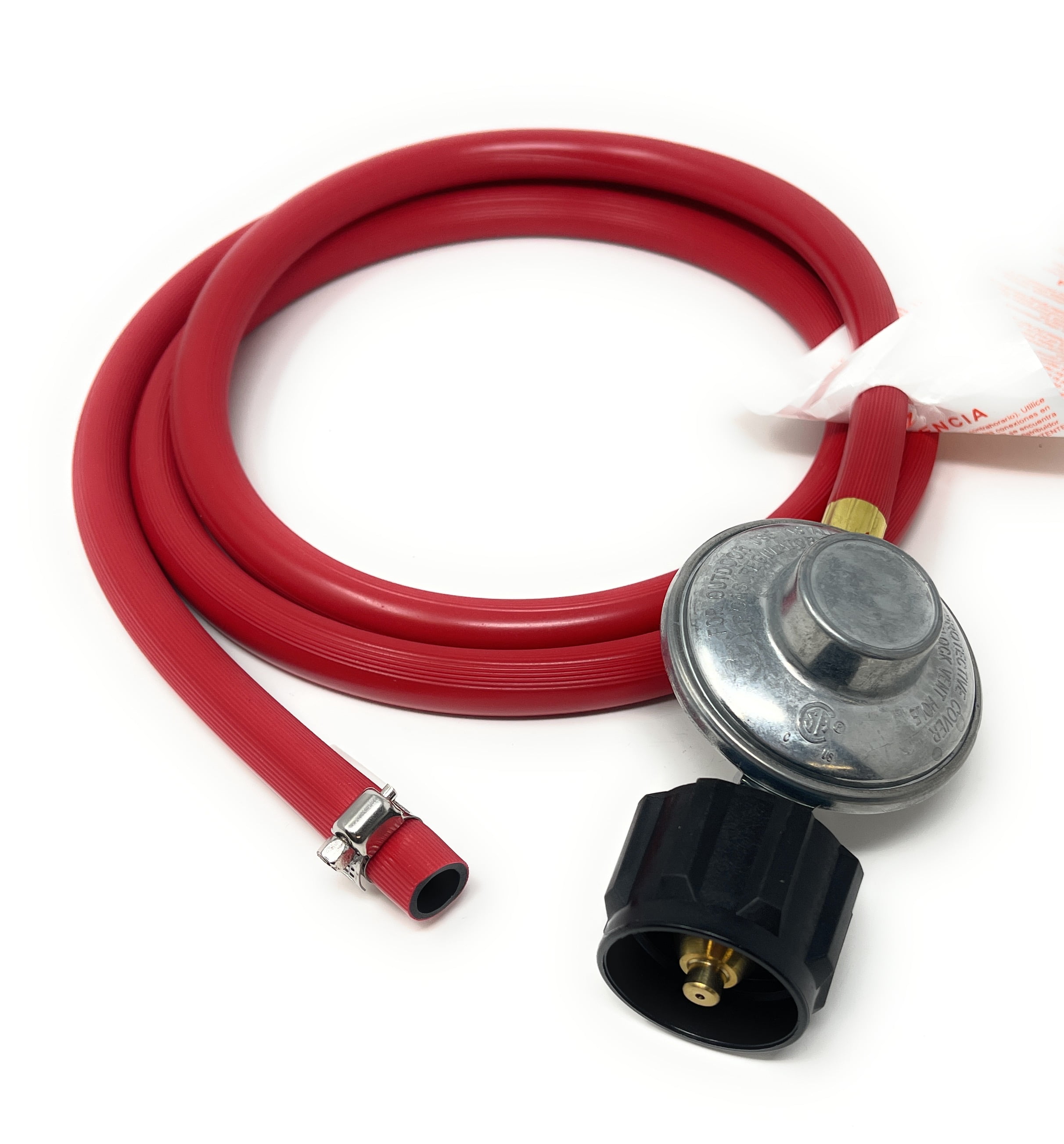 Low Pressure Propane Regulator and Hose Connection Kit for LP/LPG Gas Grill, Heater and Fire Pit Table (QCC Type 1)