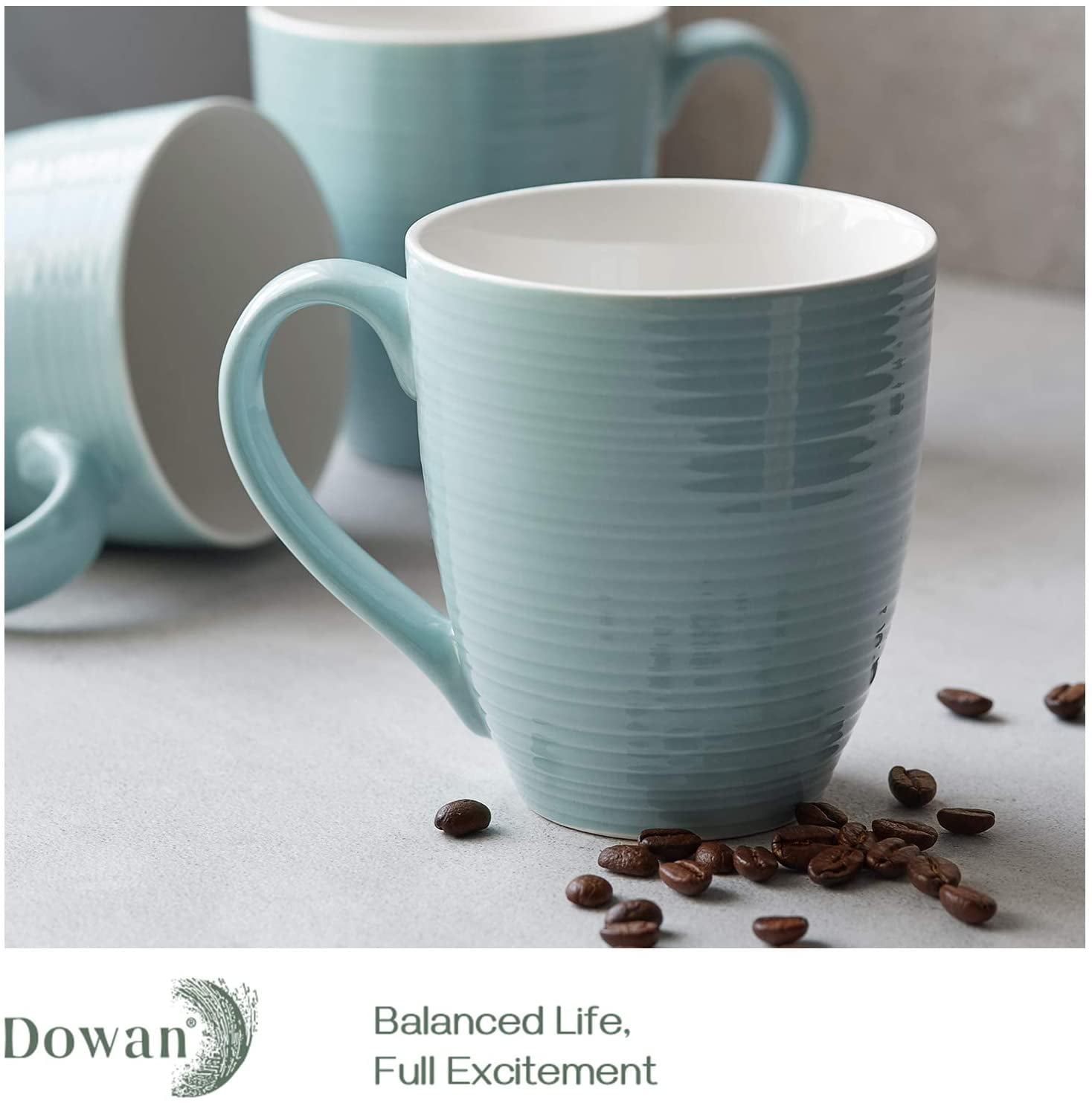 DOWAN Coffee Mug Set, 16 OZ Coffee Mug Set of 4, Coffee Mugs with Large  Handles for Men, Women, Easy…See more DOWAN Coffee Mug Set, 16 OZ Coffee  Mug