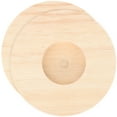 thumbnail image 1 of 2pcs Round Wooden Table Lamp Base DIY Wood Lamp Base Light Parts Stand, 1 of 8