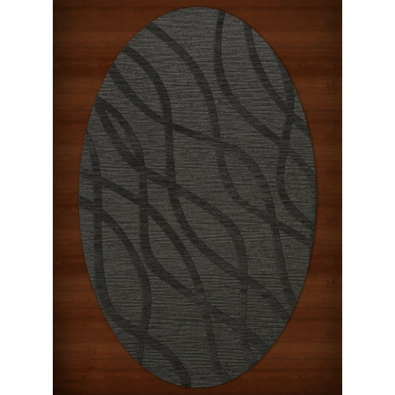 Dalyn Dover Area Rug DV10 Dv10 Ash Swirls Waves 12' x 18' Oval