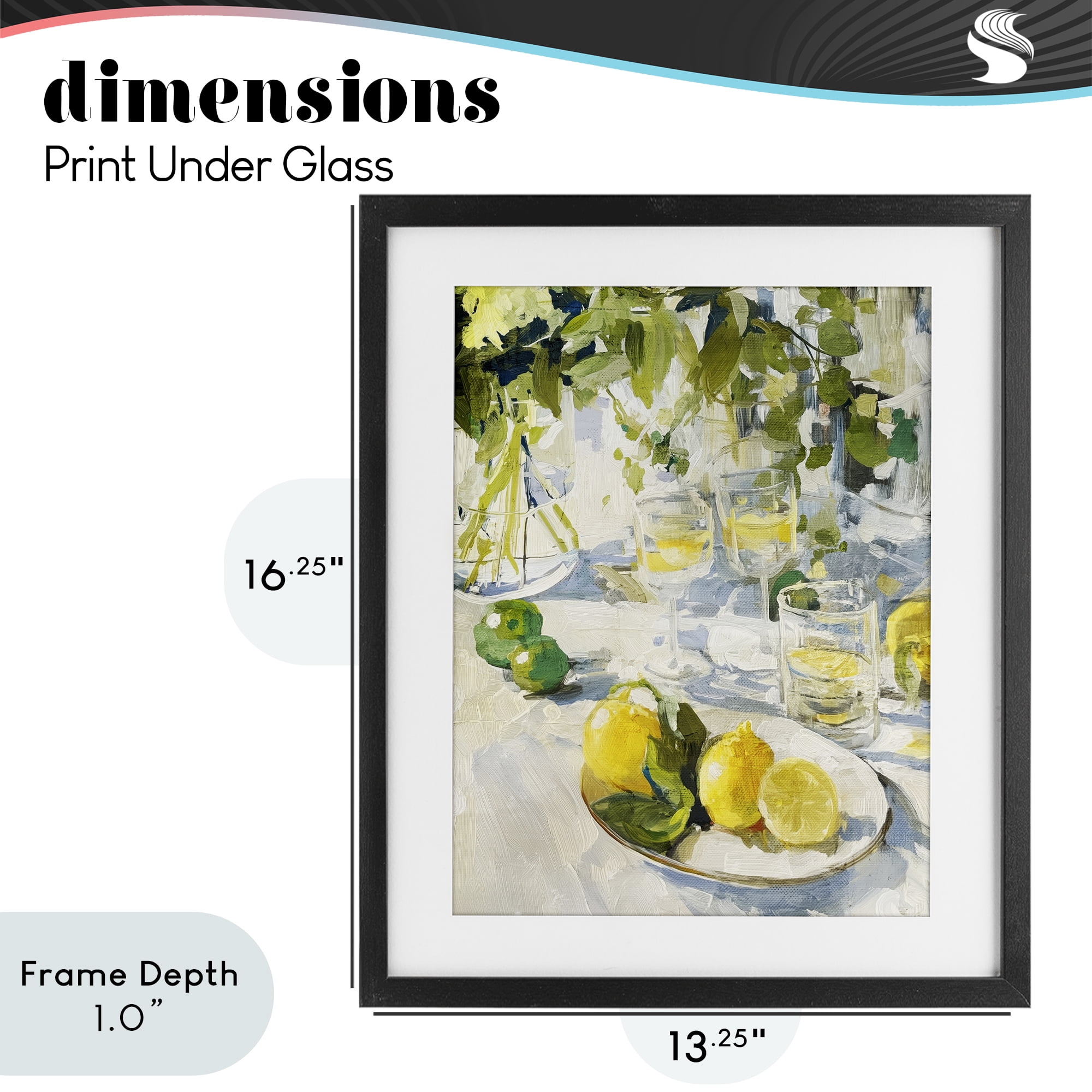 Stupell Industries Meringue Lemons Table Spread Black Framed Print Under Glass, design by Annabelle Hall