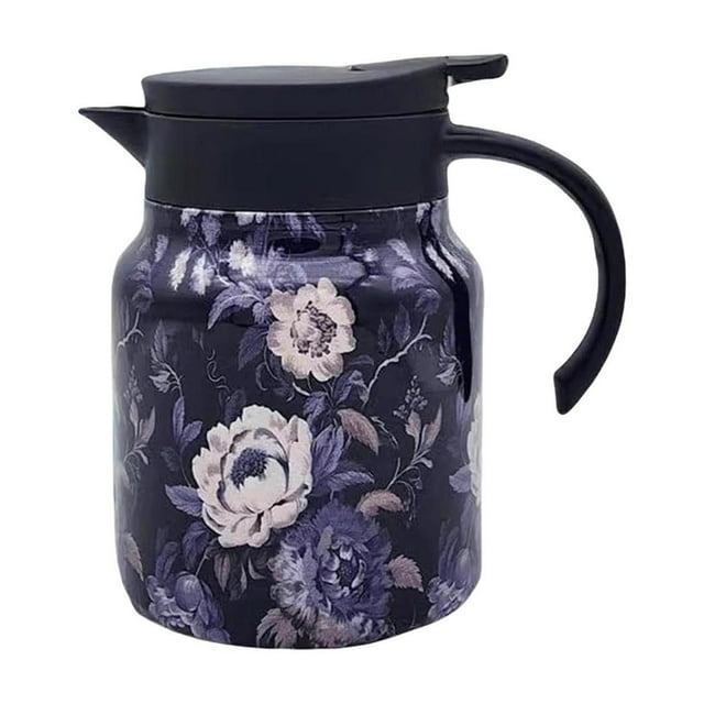 Vintage Floral Pattern Tea 2025 New Tea Pot Tea Built In Infuser 35 Oz Stainless Steel Floral Pattern Tea Pot Tea With Infuser Long Insulation