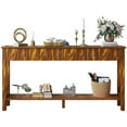 thumbnail image 6 of Ktaxon 60" Long Console Table Sofa Table for Entryway with 4 Drawers and Storage Shelf for Living Room Hallway Foyer Office, Espresso, 6 of 7