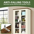 thumbnail image 6 of Uforic 76'' Kitchen Pantry Cabinet with 2 Drawers, Tall Storage Cabinet with Glass Doors & Adjustable Shelves, Beige, 6 of 9