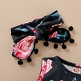 thumbnail image 2 of NZRVAWS Newborn Baby Girl Summer Romper Sleeveless Floral Bell hem Romper and Headband Baby Girl Jumpsuit Bodysuit 6-12 Months, 2 of 7