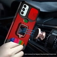 thumbnail image 3 of For Samsung Galaxy A33 5G Wallet Case with Ring Stand & Slide Camera Cover Credit Card Holder, Military Grade Hard Shockproof Cover ,Xpm Phone Case [Red], 3 of 8