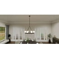 thumbnail image 3 of PNG5028MBK Quoizel Lighting Penning - 6 Light Chandelier In Traditional Style-24 Inches Tall and 28 Inches Wide-Matte Black Finish, 3 of 10
