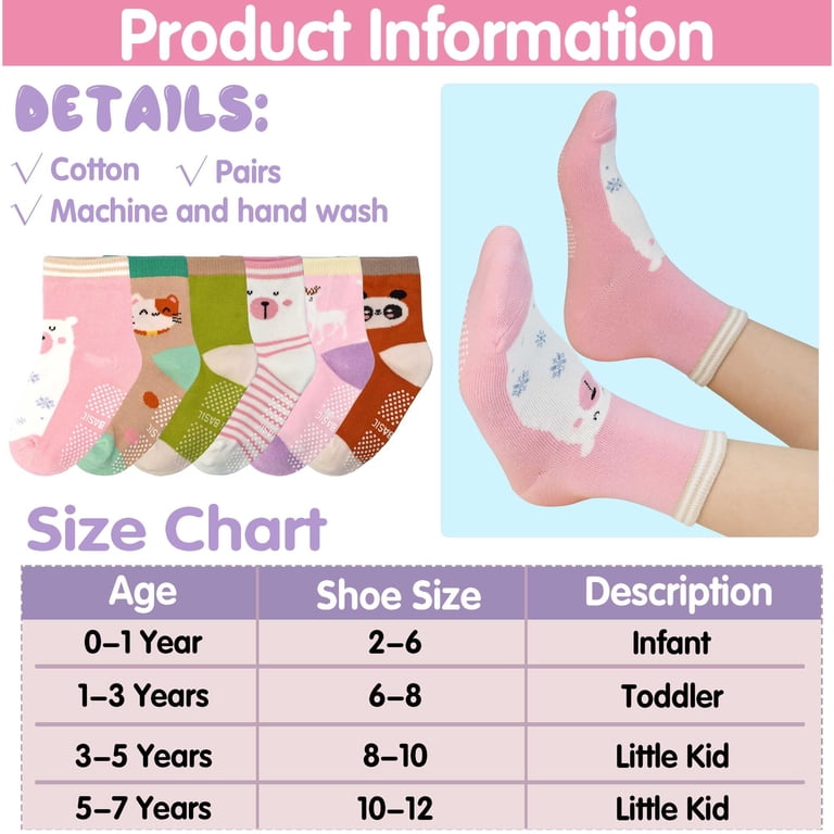 Skibeaut Girls Crew Grip Socks 12-Pair Pack photo 2