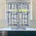 thumbnail image 3 of Kitchen Curtains 36 Inch Short - 3 Panel Set, Rod Pocket Window Curtain, Boho Floral Tribal Style, 100% Polyester for Farmhouse, Kitchen, Cafe, Bedroom, Easy Wash, 3 of 6