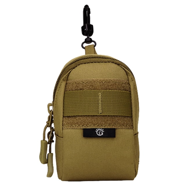 Sonducket Bolsa adjunta pequeña bolsa colgante al aire libre cremallera teléfono cámara cigarrillos soporte de almacenamiento accesorio Escalada Marrón