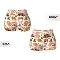 thumbnail image 6 of Yiaed Fall Farm Pumpkin Print Women's Athletic Shorts Running Shorts Sporty Short High Waisted Elastic Workout Shorts for Yoga Gym Running & Sports -XX-Large, 6 of 8