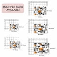 thumbnail image 6 of Orange Geometric Outdoor Rug 5x7 Ft, Non Slip Washable Area Rug, Black Grey Abstract Striped Modern Art Patio Rugs Carpet Runner, Large Floor Mat for Indoor/Outdoor Deck Porch Camping, 6 of 8
