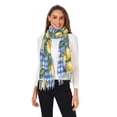 thumbnail image 2 of FORMRS Womens Scarf Winter Soft Long Big Warm Shawls Wrap Tassel Scarves, Green Lemon Plaid, 2 of 9