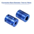 thumbnail image 4 of 5Pcs 7mm to 10mm Aluminum Alloy Shaft Coupling L25xD19 Flexible Coupler with Screws for Motors,Blue, 4 of 6