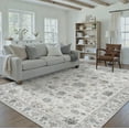 thumbnail image 2 of BERTHMEER 5'x7' Area Rugs for Living Room Vintage Gray Rugs for Bedroom Kitchen Non Slip Washable Carpets Oriental Distressed Home Office Dorm Dining Room Traditional Distressed Throw Rugs, 2 of 7