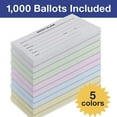 thumbnail image 4 of Large thick cardboard raffle Ballot Box 9.5"H x 6.5"W x 6.5"D Charity Donation collection Box office Suggestion comment Box removable display area 6.5" x 6.5" Includes 1000 SheetsRed 10 pack, 4 of 5