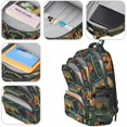 thumbnail image 4 of Bigfoot and Badge Blue Pattern Backpack for School, Cute School Bag with Adjustable Shoulder Straps and Padded Back, 16.9"x12.6"x5.9", 4 of 5