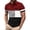 Wine, variant on LRGSHF Summer Polo Shirts for Men Comfy Short Sleeve Collared Golf Shirts Classic Fit Color Block Blouses Vacation Clothing Green L