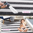 thumbnail image 3 of SAFAVIEH Courtyard Earl Striped Indoor/Outdoor Area Rug, Ivory/Black, 5'3" x 7'7", 3 of 13