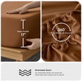 thumbnail image 3 of MooMee Extra Long Staple Cotton King Sheet Set 600 TC Egyptian Cotton Texture Silky Sateen Smooth Luxury (Dark Orange), 3 of 6