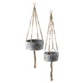 thumbnail image 1 of IMAX 26700-2 Abelina Macrame Hanging Planters - Set of 2, 1 of 1