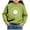 Green, variant on Girls Oversized Crewneck Sweatshirts Kids Fashion Fleece Drop Shoulder Pullover(Green,3Y)