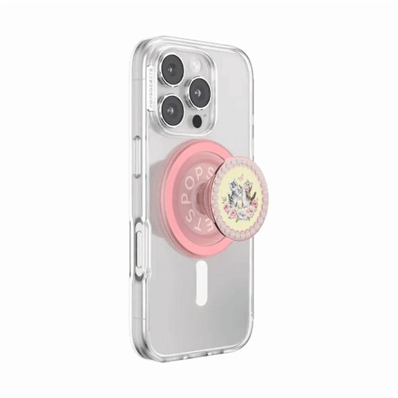 PopSockets Phone Grip for MagSafe, Magnetic Holder, Phone Stand, Cat - Kitty Cameo