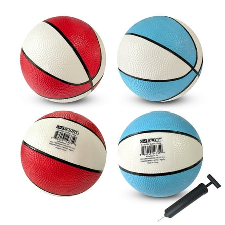 7inch Hoop Outdoor Basketball Set & Indoor, for Small Basketball Hoops Size 3 Pack of 4
