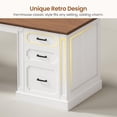 thumbnail image 5 of 110.3" Long Two Person Desk with 7 Drawers and Storage Cabinet, Farmhouse Computer Desk for Home Office, 5 of 7