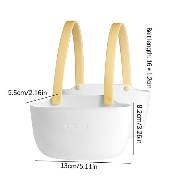 Organizador de almacenamiento para fregadero de cocina, cesta colgante para esponjas y paños de cocina, organizador de grifo de doble capa con diseño de secado rápido, accesorio multifuncional para