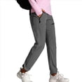 thumbnail image 2 of Pantalones de Senderismo para Mujer, de Secado Rápido, Ligeros, con Cintura Elástica Impermeable, para Todas las Estaciones Gris Oscuro M, 2 of 7