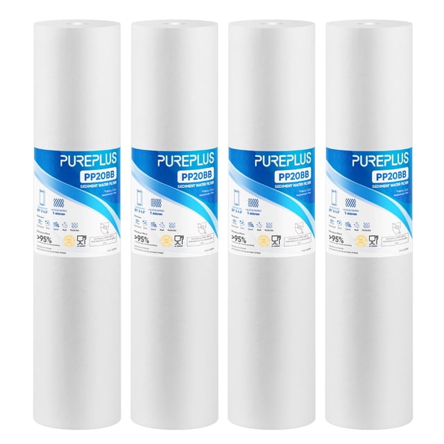 Cartucho de Filtro de Agua PUREPLUS 1 Micrón 20x4.5'' Paquete de 4
