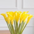 thumbnail image 4 of Artificial SNAIL GARDEN Latex Calla Lily Bundle with Green Leaves, 4 of 12