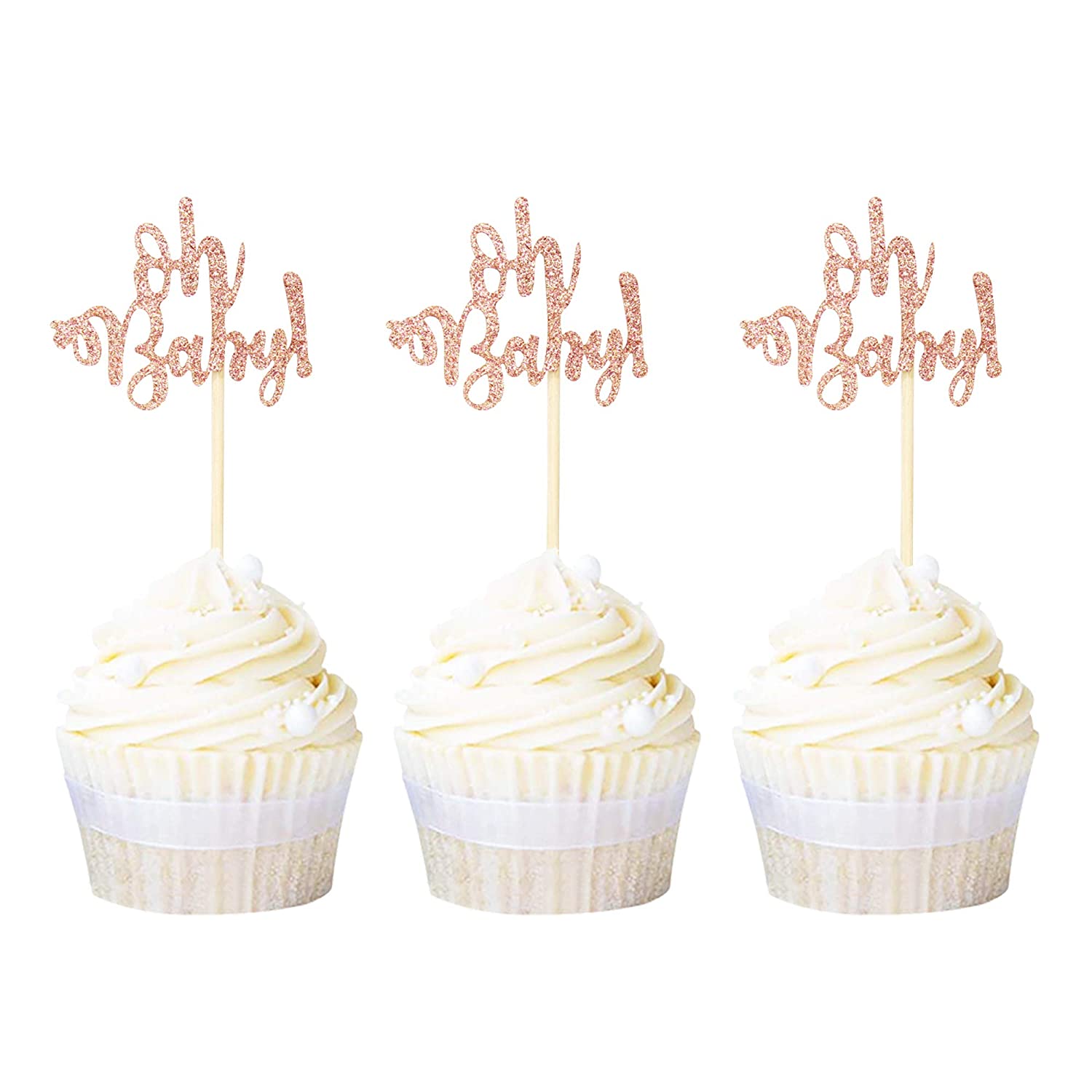 Baby Shower Decor Edible Cupcake Toppers Baby Boy Decor Baby Shower Cupcake Toppers Baby Rattle Baby Crib Hot Air Balloon Party Decor Cake Toppers Picks Paper Party Supplies Vadel Com