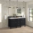 thumbnail image 3 of James Martin Vanities 424-V60d-Fenc Lorelai 60" Free Standing Double Basin Hardwood Vanity, 3 of 7