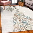 thumbnail image 3 of Vintage Decorative Rug, Love Country Wedding Themed Romantic Butterflies Cartoon Retro Parisienne, Quality Carpet for Bedroom Dorm and Living Room, 6 Sizes, Charcoal Grey, by Ambesonne, 3 of 4
