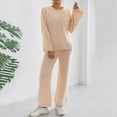 thumbnail image 4 of Wensltd Womens 2 Piece Sets Lounge Long Sleeve Tops and Wide Leg Pants Fall Fashion Outfits Clothes, 4 of 8