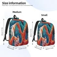 thumbnail image 2 of Yiaed Romantic Flamingo Pair Print Laptop Backpack Travel Canvas Backpack Vintage Aesthetic Backpack for School Knapsack Plain Backpack Backpack for School-Small, 2 of 5