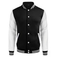 thumbnail image 6 of COOFANDY Mens Casual Varsity Jacket Football Bomber Jackets Leather Sleeve Letterman Jackets Coats, 6 of 10