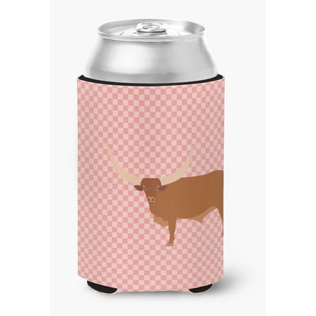 

Ankole-Watusu Cow Pink Check Can or Bottle Hugger