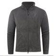 thumbnail image 4 of Luwomo Men's Casual Jackets Mens Fall and Winter Outdoor Long Sleeve Zipper Lined Style Solid Colour Hoodless Sweatshirt Coat Blouses Dark Gray,2XL, 4 of 8