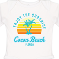 thumbnail image 4 of Inktastic Summer Enjoy the Sunshine Cocoa Beach Florida in Blue Boys or Girls Long Sleeve Baby Bodysuit, 4 of 5