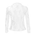 thumbnail image 7 of Mesh Long Sleeve Layering Top For Women Neck Floral Embroidery Sheer See Through Tee Shirt Blouse Womens Long Sleeve Layering Shirt Shirt Shirts for Women Long Sleeve Undershirts for Women Womens, 7 of 7