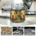 thumbnail image 6 of Yayeee Ashtray with Lid for Cigarette Smokeless Stainless Steel Home Ash Holder, Flowers and Dog, 6 of 7